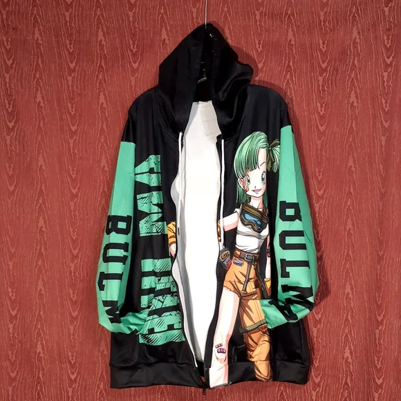 DRAGONBALL Z Lovely BALMA Pullover Hoodie Full Zip W/Pockets Sz 3XL ANIME NWOT